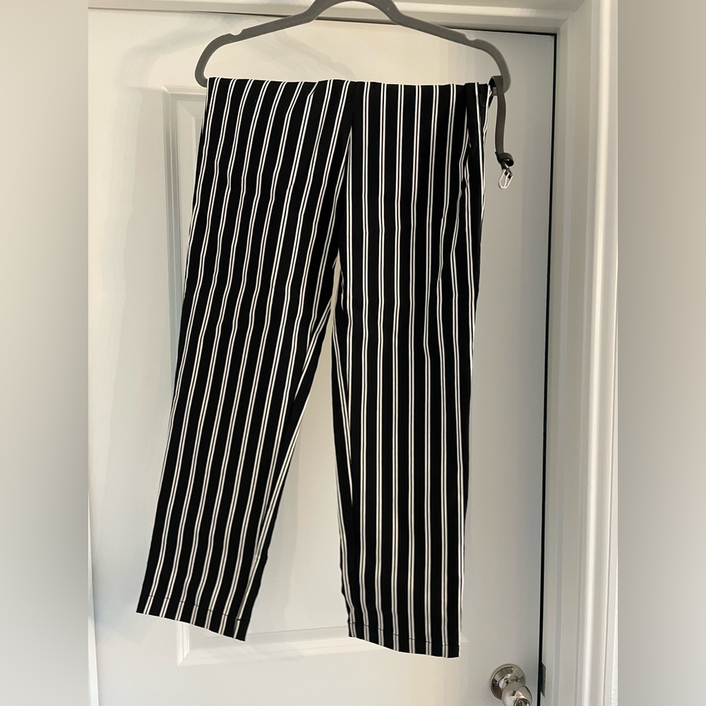 Forever 21 Striped Pants with belt